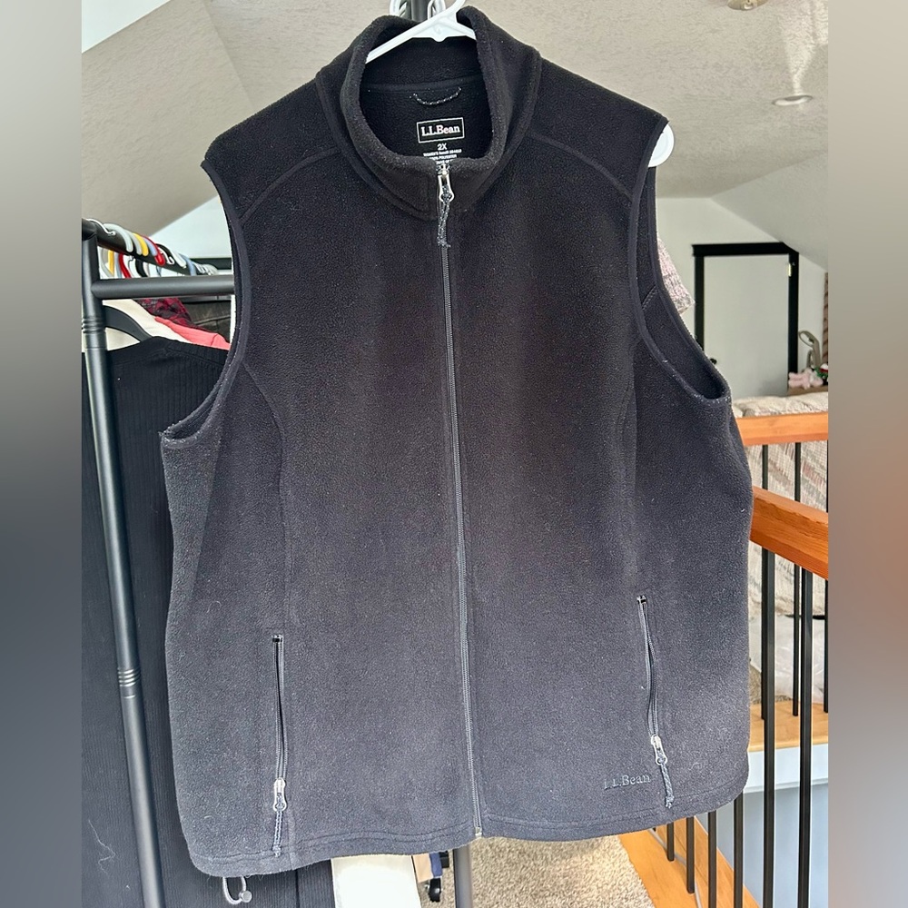🖤 L.L.Bean • Polartec Recycled Fleece Vest • Women’s 2X • Black